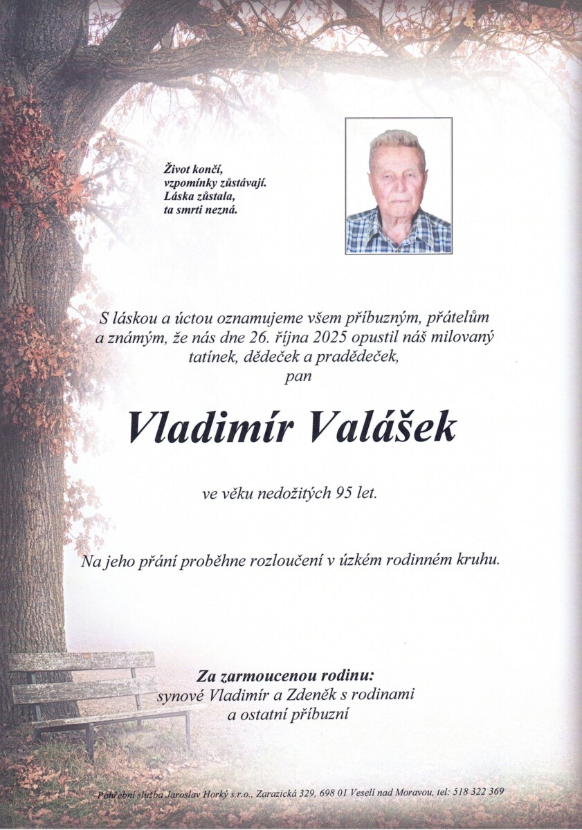 Smuteční oznámení