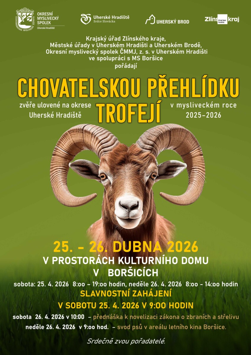Přehlídka trofejí zvěře OMS Uherské Hradiště 25.-26. 4. 2026
