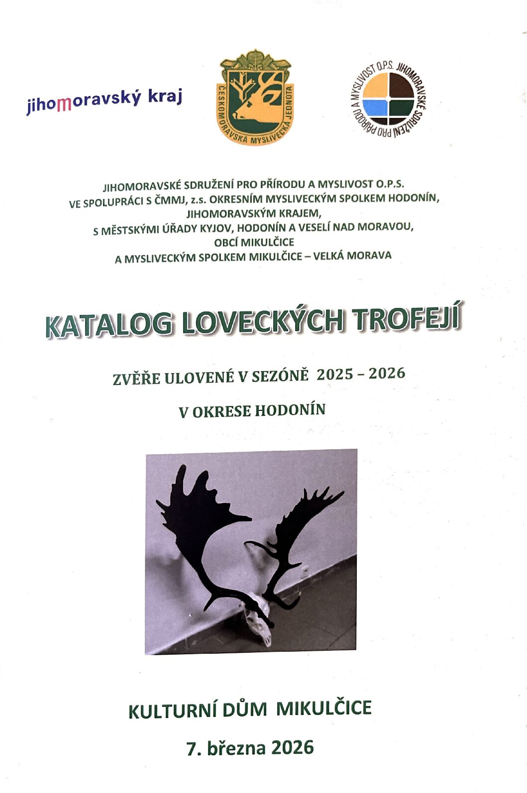 Katalog loveckých trofejí zvěře -prodej