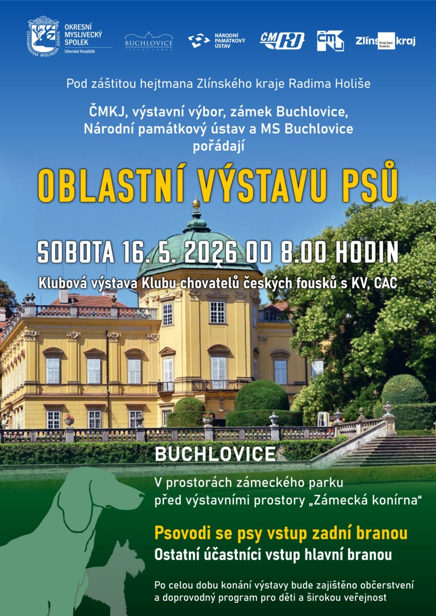 Oblastní výstava psů Buchlovice 16. 5. 2026