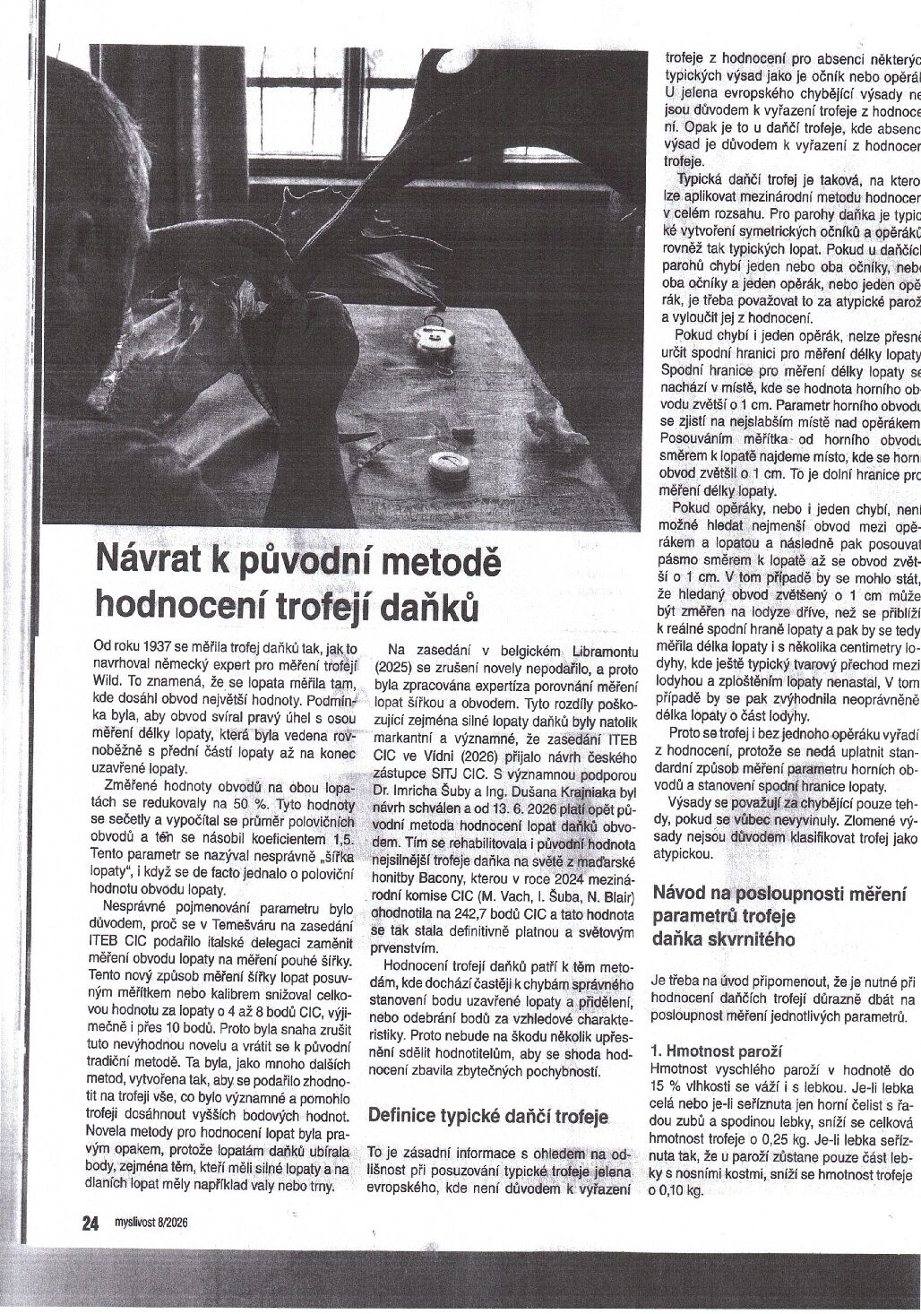 Návrat k původní metodě hodnocení daňků