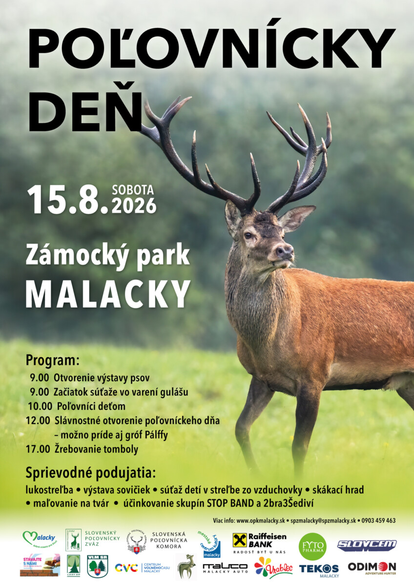 Pozvánka na Pol´ovnícky deň Malacky 15. 8. 2026